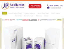 Tablet Screenshot of jpappliances.co.uk